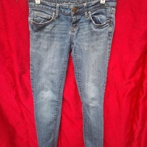 Womens American Eagle Skinny Blue Jeans